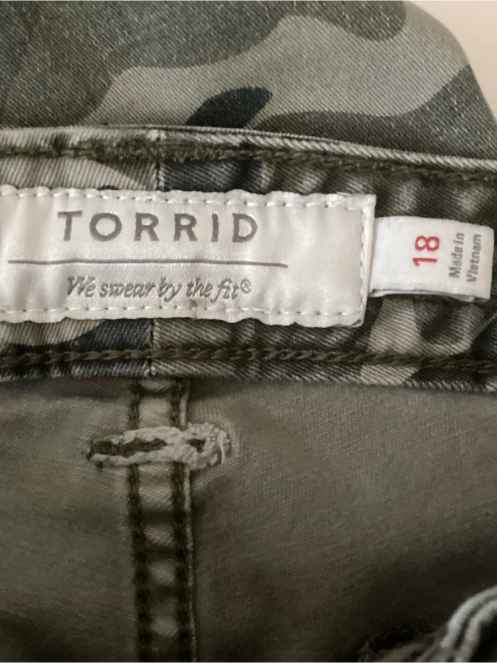 Torrid Olive Camo Ankle Pants - Picture 6 of 8